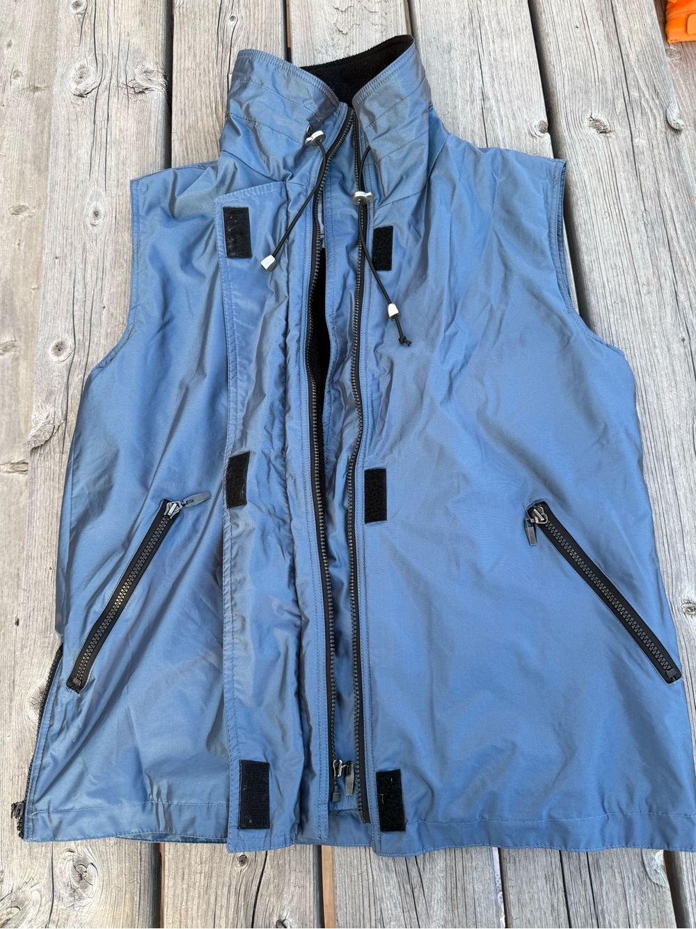 Blue Windbreaker Vest - Lightweight Layering Vest